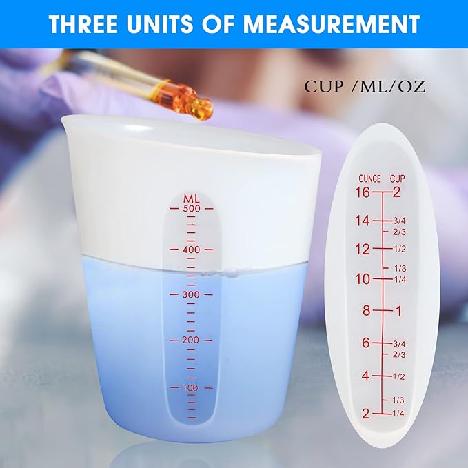 ZUYEE 3 PCS Silicone Measuring Cups Flexible Melting Measure Cups - Image 6