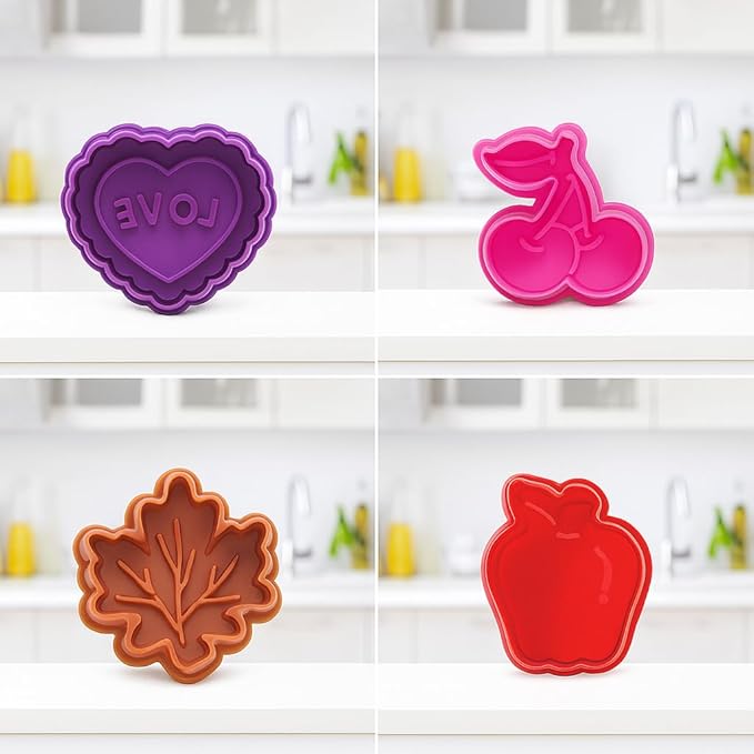 Mrs. Anderson's Baking Pie Crust Cookie Cutters, Spring-Action Embossing Cutters - Image 2