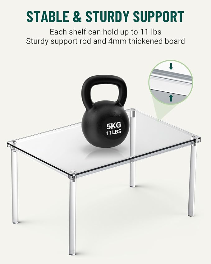 Bobomoment Acrylic Cabinet Organizer, Spice Rack Organizer - Image 6