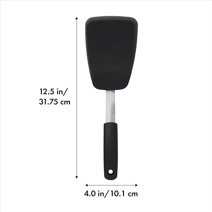 OXO Good Grips Large Silicone Flexible Turner, Stainless Steel & Good Grips - Image 6