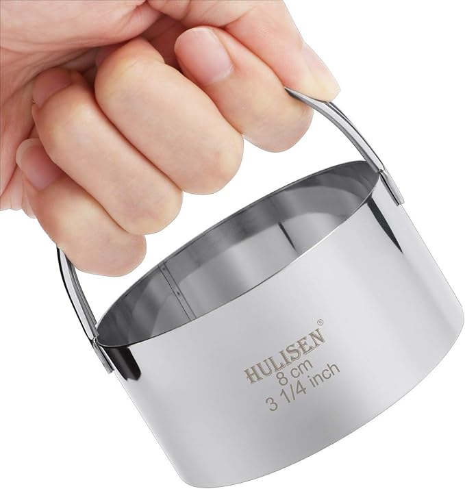 HULISEN Biscuit Cutter Set, Stainless Steel Round Cookies Cutter - Image 6