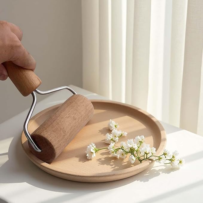 Stainless Steel & Beechwood Rolling Pin - Image 6