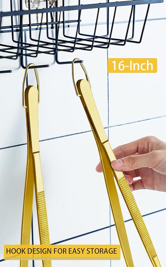JETKONG 2 Pcs 16-Inch Heavy Duty Cooking Tweezers Extra Large Stainless Steel - Image 6