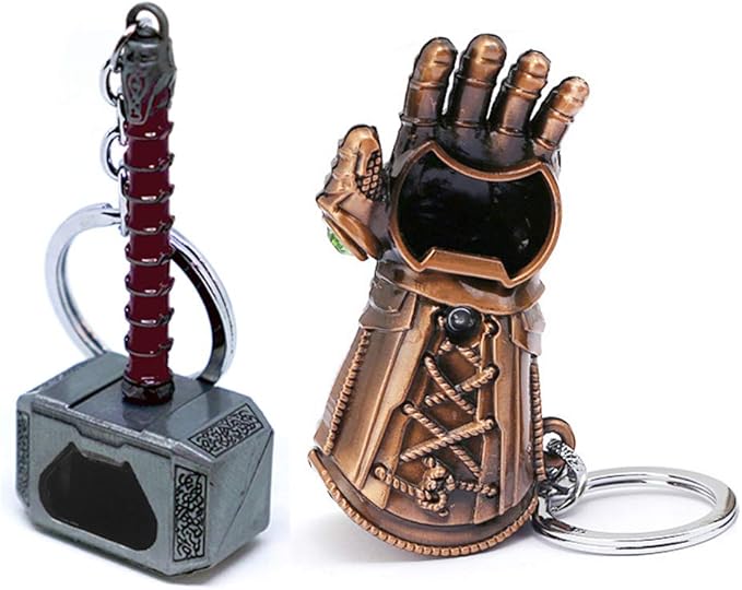 2-Pack Hammer Keychain Bottle Opener and Glove Keychain Bottle Opener, Beer by Nidavellir