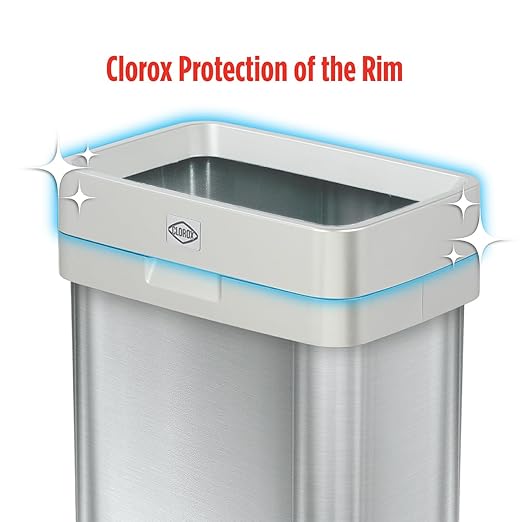 Clorox 13 Gallon Trash Can - 50L Slim Open Top Garbage Bin - Image 5