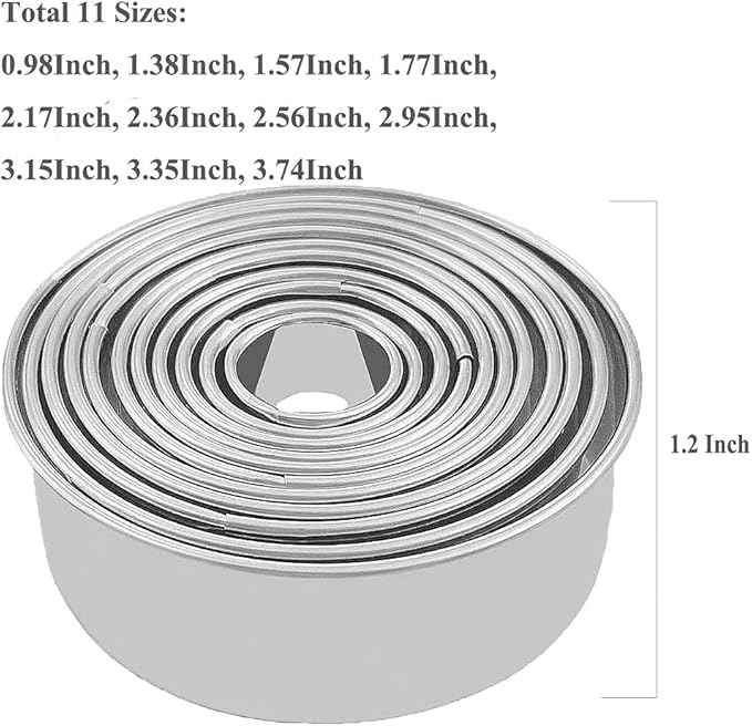 Cookie Cutters - Biscuit Cutters/Stainless Steel Dumpling Cutters/Cake Pastry - Image 4