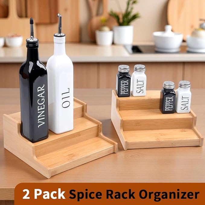 JinDoWin 2 Pack Cabinet Spice Rack Organizer - Image 4