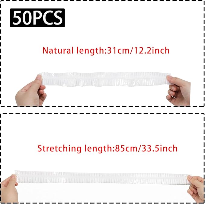 50 Pcs Extra Large Bowl Covers Fits Bowls Up to 17" Stretch Reusable Plate - Image 2