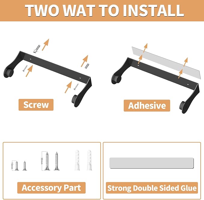 Paper Towel Holder Under Cabinet, Stainless Steel, Wall Mount - Image 5