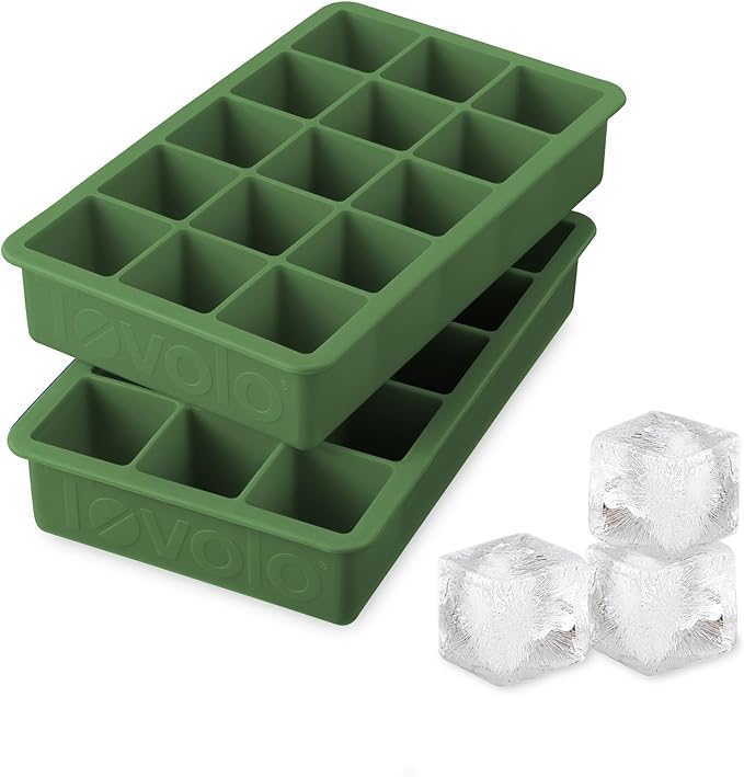 Tovolo Silicone Ice Cube Tray Pesto Green Pack of 2 BPA Free Ice Tray Mold by Tovolo
