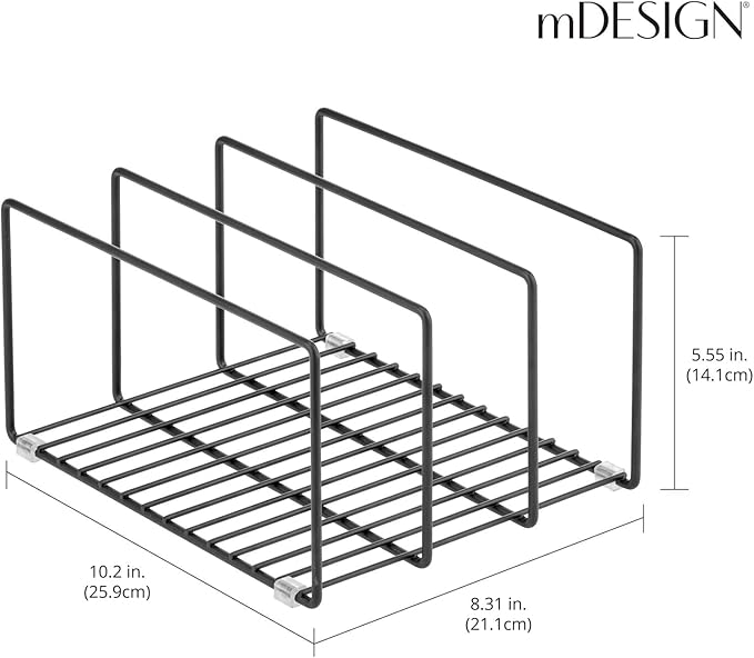 mDesign Metal Pan Organizer for Kitchen Cabinet, Pantry Shelf - Image 3
