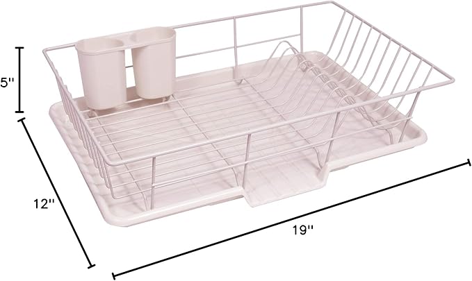 Sweet Home Collection 3 Piece Dish Drainer Rack Set - Image 2