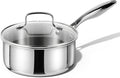CAROTE 1.5Qt Stainless Steel Saucepan, Non-Toxic 3-Ply Stainless Steel Cookware by CAROTE