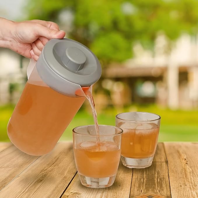 Water Pitcher with Lid 1 Gallon Pitcher, Freezer/Dishwasher Safe, BPA Free & - Image 6