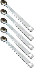 5PCS 1/4 Teaspoon Single Tiny Measuring Spoon, Small Individual Stainless Steel by BERYLER