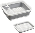 Collapsible Dish Drying Rack, Foldable Dinnerware Drainer Organizer by Craftend