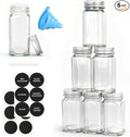DkOvn 6pcs Glass Spice Jars, 4oz Empty Spice Jars by DkOvn