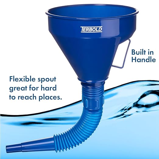Automotive Flex Funnel with Hose & Mesh Filter – Wide Mouth Oil Funnel - Image 5