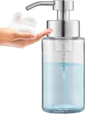 Glass Foaming Hand Soap Dispenser, 10 oz Easy Refill Glass Soap Dispenser by DOILIESE