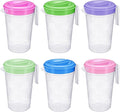 Honeydak 6 Pcs 70 Oz Round Clear Plastic Pitcher by Honeydak