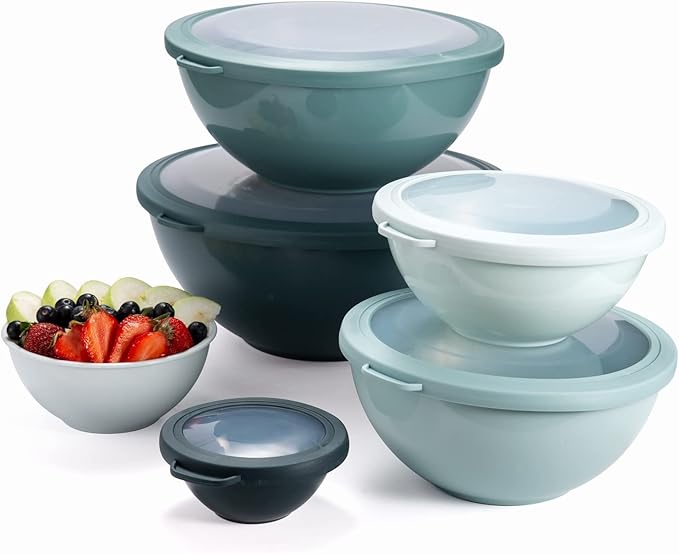 COOK WITH COLOR Mixing Bowls with TPR Lids - Image 9