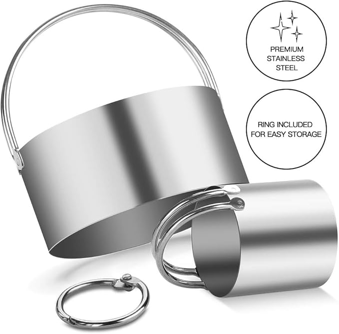 5 Pieces Cookie Cutters Round Cutters Stainless Steel Biscuit Cutter - Image 2