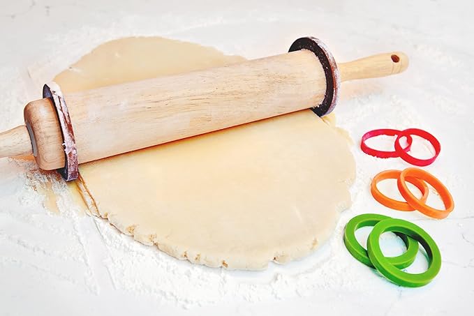 Talisman Designs Silicone Rolling Pin Bands | 8 Piece Set | Ensure Dough - Image 8