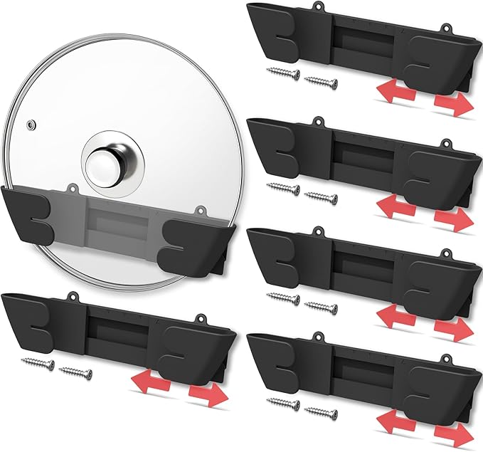 Adjustable Universal Pot Lid Holder Organizer by Gosuny