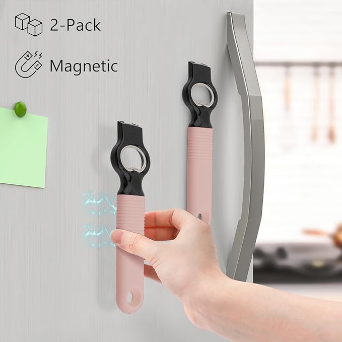 2-Pack Magnetic Beer Bottle Opener & Soda Can Opener, 2-in-1 Bottle Opener and - Image 2