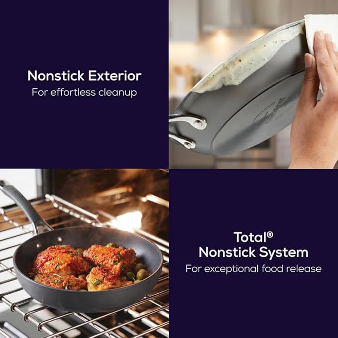 Circulon Radiance Deep Hard Anodized Nonstick Frying Pan /Skillet - Image 4
