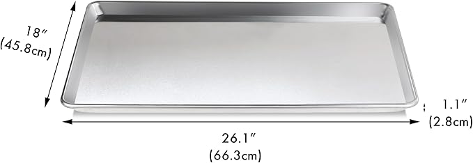 New Star Foodservice Commercial-Grade 18-Gauge Aluminum Sheet Pan/Bun Pan XL - Image 2