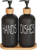 Glass Soap Dispenser Set. Hand and Dish by DIDROOM