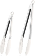 TeamFar Kitchen Tongs, Heat Resistant Silicone Tongs, Locking Design & by TeamFar