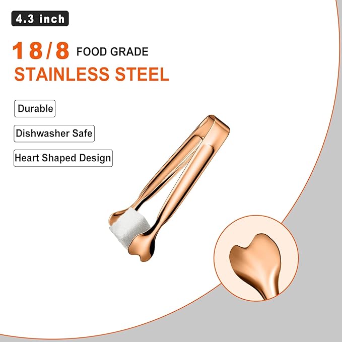 Mini Serving Tongs, Anytrp 18-Packs Stainless Steel Sugar Tongs, 4.3inch Ice - Image 3