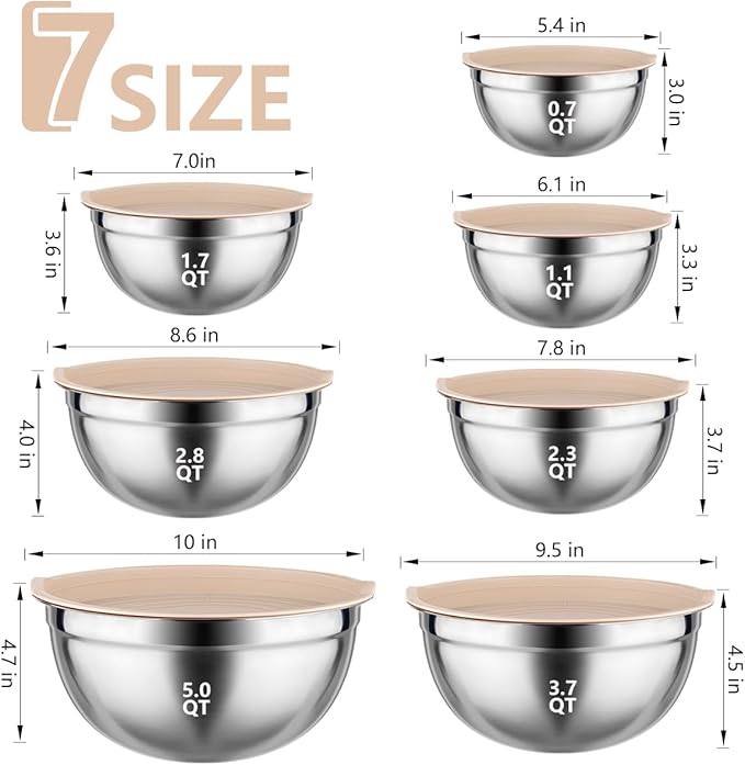 Leidawn Mixing Bowls with Lids set - Image 4
