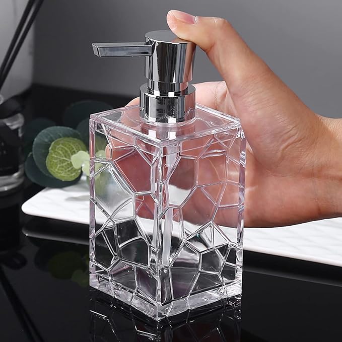 2 Pack Clear Rust Proof Soap Dispenser, Acrylic Plastic Hand Soap Lotion - Image 2