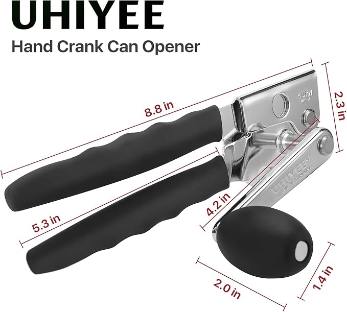 Commercial Can Opener, UHIYEE Hand Crank Can Opener Manual Heavy Duty - Image 7
