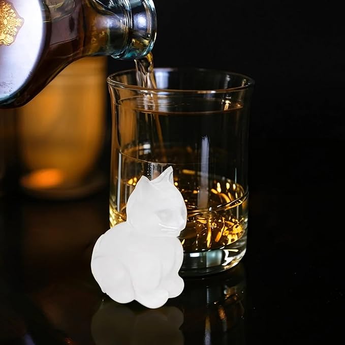 4 Cavities 3D Cat Ice Cube Molds, Cute Cat Shape Ice Mold, Large Ice Cube Tray - Image 5
