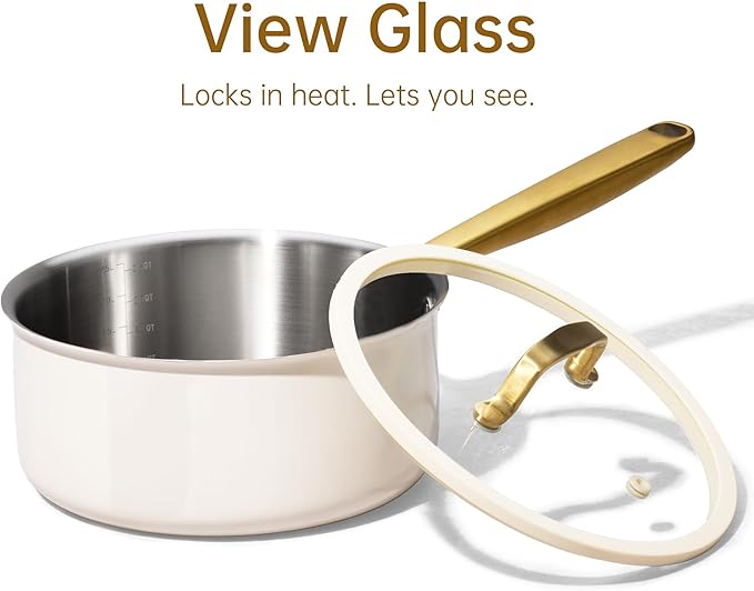 CAROTE 1.5Qt & 3.0Qt Stainless Steel Saucepan Set - Image 7