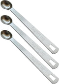 3PCS 1/4 Teaspoon Single Tiny Measuring Spoon, Small Individual Stainless Steel by BERYLER