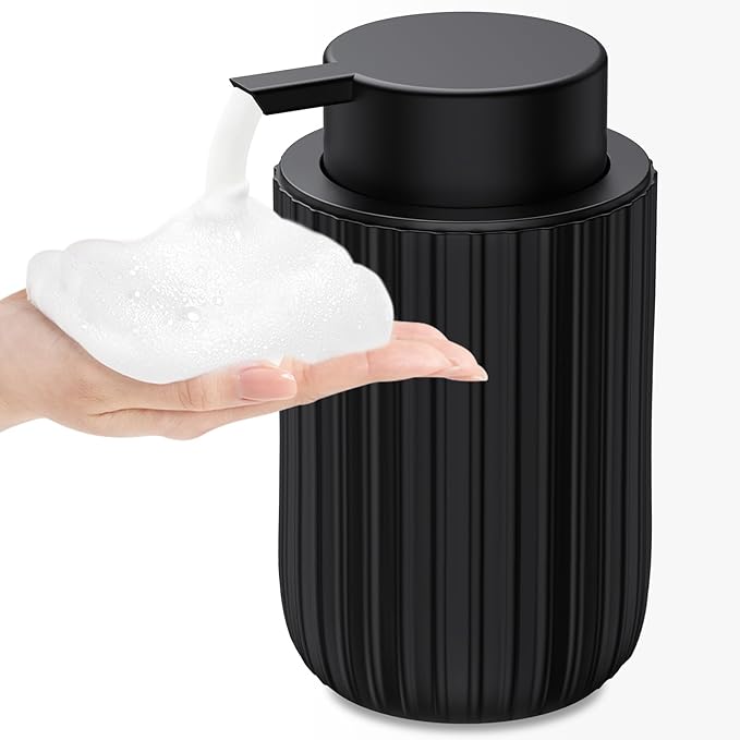 Ceramic Foaming Soap Dispenser, 12 oz Bathroom Foam Hand Soap Dispenser by Dlirho
