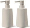 Beige 2 Pack Hand Soap Dispensers Set by zuxzmj