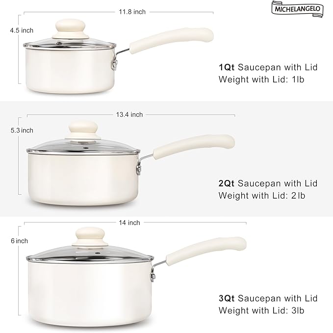 MICHELANGELO Nonstick Saucepan - Image 7