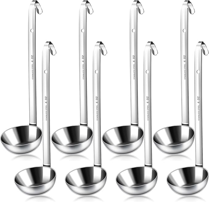 8 PCS Stainless Steel Ladle Soup Handle Ladle by LiveNaturallyLiveBarafat