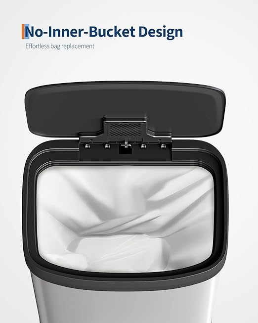 Garvee 16 gal / 60 L Metal Trash Can - Image 4