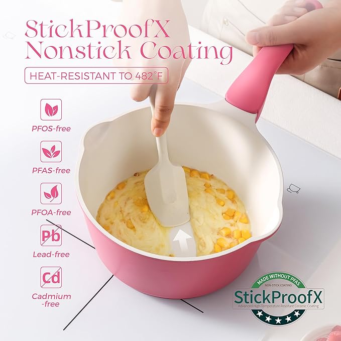 PRICUSIS Ceramic Nonstick Saucepan - Image 2