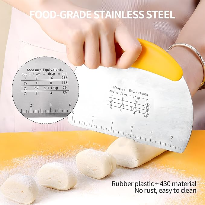 2pcs Semicircular Bench Scraper Cutter, Pastry Scraper - Image 3