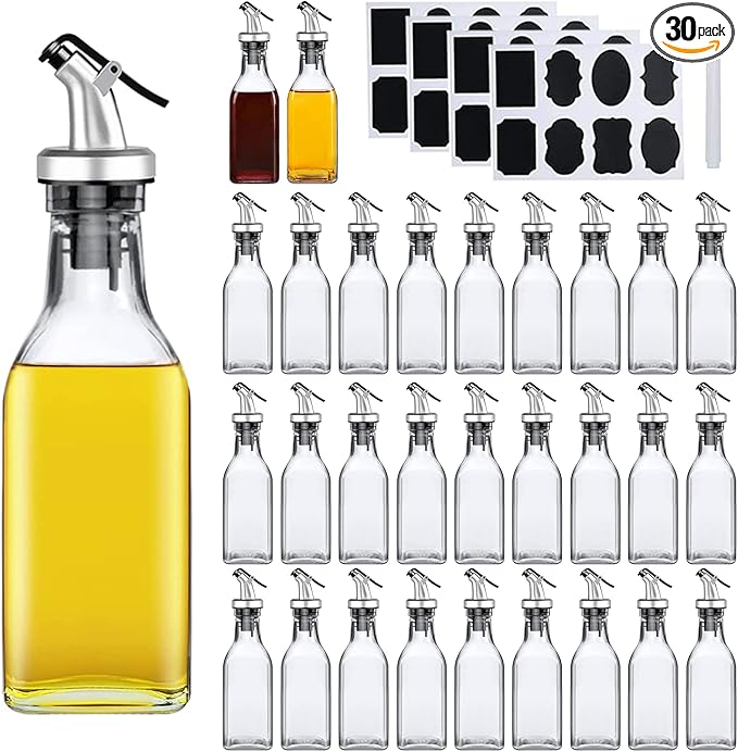 Accguan Oil Dispenser, 6oz Leakproof Olive Oil Dispenser, Set by Accguan