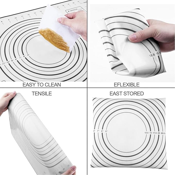 Rolling Pins, Stainless Steel Dough Roller, Rolling Pin and Silicone Baking - Image 3