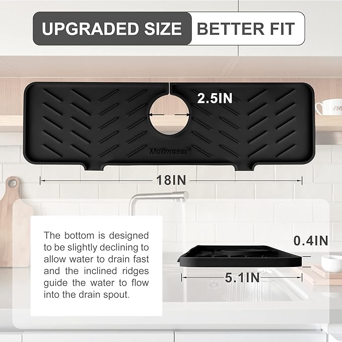 Silicone Faucet Mat for Kitchen Sink – Gen 2 Splash Guard - Image 2